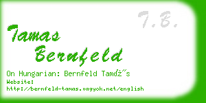 tamas bernfeld business card